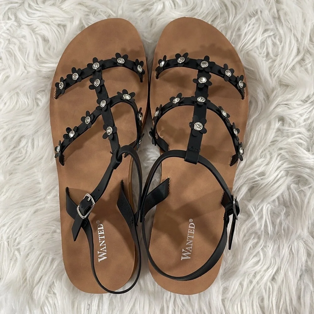 WANTED Womens Dolce Daisy Floral Strappy Sandals Size 11 NEW - Picture 7 of 16